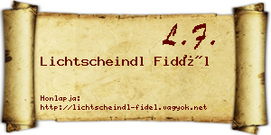 Lichtscheindl Fidél névjegykártya